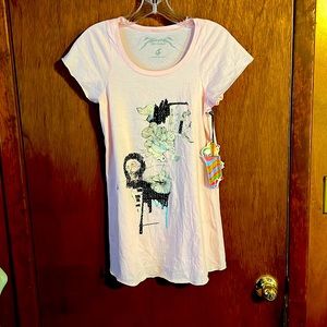 Taste Clothing Junior Cap Sleeve Top with Rhinestones